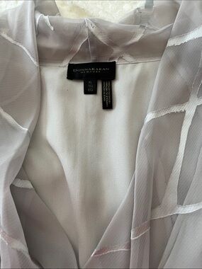 Donna Karan Sheer Lavender-Gray Blouse